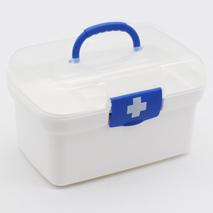 Pill <b>Storage</b> Case With Partition Red And <b>Blue</b> Portable Medicine <b>Box</b> For Home Use - Product Image 3