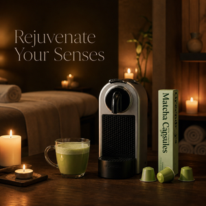 Capsules de matcha riches en umami compatibles avec les machines Nespresso, texture onctueuse, dosettes de thé vert biologique, qualité barista - Product Image 6