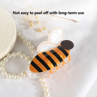 Vente en gros de pinces à cheveux en forme d'abeille 3D réalistes, pinces en PVC créatives en forme d'animaux pour accessoires féminins