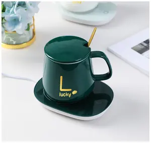 Sıcak satış en iyi kahve fincanı ısıtıcı elektrikli kupa ısıtıcı akıllı ısıtmalı kahve kupa hediye seti elektrikli kupa ısıtıcı Coaster ev ofis için