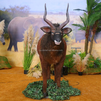 Modèle d'antilope animatronique réaliste grandeur nature, peint à la main, en silicone et métal, pour affichage intérieur dans les restaurants, centres commerciaux et espaces jungle.