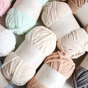 Charmkey barre <span class=keywords><strong>de</strong></span> glace fil à la main Crochet bricolage tricot poupées sacs sous-verres couvertures moyen épais <span class=keywords><strong>laine</strong></span> fil boule - Product Image 1