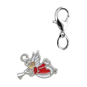Ciondolo Charm "Angelet" per Gioielli 16x14 mm Componente Elegante e Delicato - Product Image 1