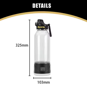 Bouteille d'eau riche en hydrogène personnalisée 2025, 1L, NOUVEAU Modèle USB/Électrique/Accumulateur, pour la maison, l'extérieur, la voiture, en plastique, 1001-2000ppb, Garantie 1 an - Product Image 4