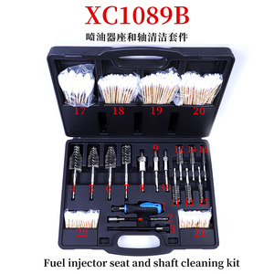 22 Piece Injector Housing And Shaft Cleaning Kit With <b>Wire</b> <b>Brushes</b> And Swabs In Hard Case For Auto Repair - Product Image 2