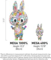 100% authentique Pop Mart MEGA Labubu Série originale 10ème édition (400% ou 1000%) Jouets pour garçons et filles Figurine géante
