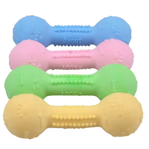 Wholesale <b>Interactive</b> Dog Training Chew <b>Toys</b> Durable TPR Rubber Bone Dumbbell Footprints Design <b>for</b> Teething <b>Pet</b> Chew <b>Toy</b> - Product Image 3