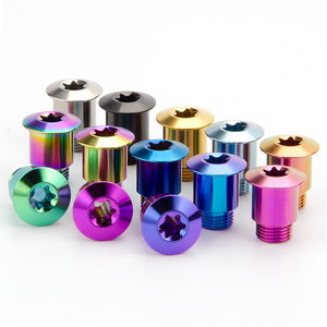Vis autotaraudeuses à tête hexagonale en titane GR5 M2 métriques, anodisées couleur, usinées CNC, fixations filetées pour vélos et équipements - Product Image 2