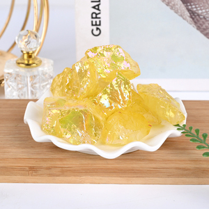 Wholesale Bulk High Quality Natural Eco-Friendly Angel Aura Crystal Irregular Rough Raw Stone Multi Color Block <b>Cube</b> Home - Product Image 3