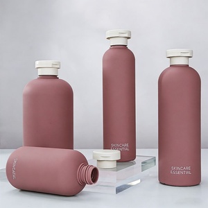 Eco-friendly Shower Gel <b>Bottle</b> Pink <b>Plastic</b> Soft Touch HDPE 200 250 300 400 500ml <b>Empty</b> Hair Shampoo and Conditioner <b>Bottles</b> - Product Image 2