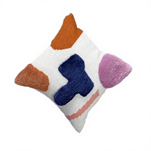 <b>Moroccan</b> Custom Woven Wool Throw Pillow Boho Embroidered <b>Cushion</b> <b>Cover</b> Removable Washable for Couch Sofa Bedroom Home Decoration - Product Image 1