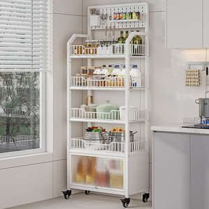 Estante Metálico de Cinco Niveles para Baño, Sala de Estar y Cocina, Diseño Desmontable, Multifuncional, para Arroceras y Librerías - Product Image 2