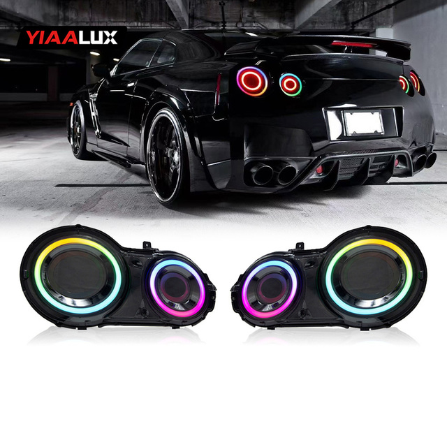 LED RGB Car Rear Lamp Tail Lamp Dynamic Animation Modified LED Tail Light for Nissan GTR GT-R R35 2007-2018