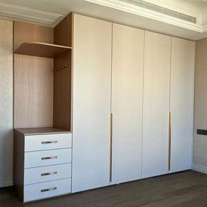 Meubles de chambre à coucher de style français personnalisés, luxueux, en bois massif, placard blanc - Product Image 3