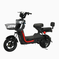 Vélo électrique de ville pour adultes, 3 vitesses, frein à tambour sans balais, batterie au plomb-acide 500W, assistance au pédalage, écran LCD