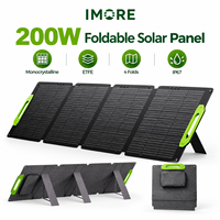Panneau solaire portable pliable 200W, 6,97 kg, ETFE IP67, module MC4 pour camping-car, camping, voyage et charge de station d'alimentation portable