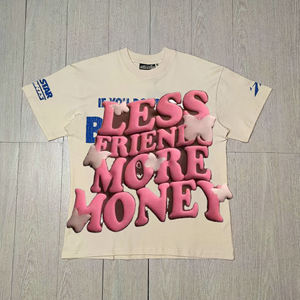 Camiseta de hip hop de algodón puro HELSTAR de alta gama transfronteriza, marca de moda europea y americana Hell Star, transpirable con letras en el cuello. - Product Image 6