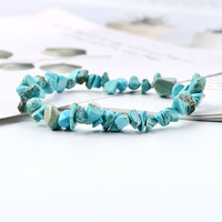 Bracelets en gros de pierres précieuses naturelles de mode, gravier de guérison et éclats de cristal