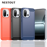 Étui de protection pour téléphone portable en TPU souple en fibre de carbone antichoc pour OnePlus 13T/13S/Ace 5/Ace 5 Pro 5G, coque arrière en silicone