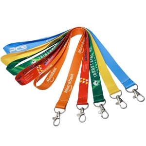 Bulk Printed <b>Polyester</b> <b>Lanyard</b> Custom Logo Heat Transfer Neck Strap for ID Badge Holder Factory Price - Product Image 3