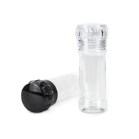 Bouteille à épices en plastique PET de 100 ml avec moulin intégré, récipient de rangement pour la cuisine, bouteille à assaisonnement, moulin à sel et à poivre