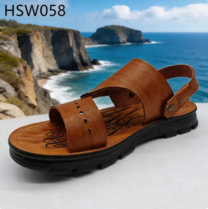 รองเท้าแตะ LXG รุ่น HSW057 สีน้ำตาล สำหรับผู้ชาย ไซส์ใหญ่ แห้งเร็ว เหมาะสำหรับเดินริมทะเล วัสดุ PU ราคาประหยัด ฟังก์ชั่นนวดเท้า เหมาะสำหรับวันหยุดพักผ่อน - Product Image 4