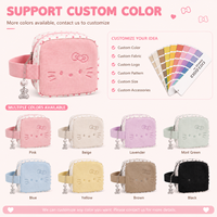 Sac bandoulière mini en velours côtelé personnalisé pour femme, sac à bandoulière mignon à motif de dessin animé, petite pochette cosmétique avec sangle réglable OEM ODM