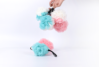 Éponges de bain colorées 40g, boules de douche en maille, éponge de lavage, nettoyant pour le bain