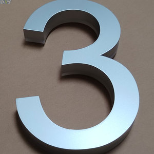 Cartello LED 3D luce-Up argento vernice opaca retroilluminata lettere numeri civici per le decorazioni aziende ospedali residenziali - Product Image 4