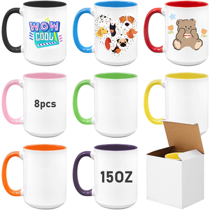 แก้วกาแฟเซรามิกพอร์ซเลนเนื้อละเอียดสีขาวแบบกำหนดเองได้ พร้อมโลโก้ส่วนตัว น่ารัก สำหรับดื่มนม ชา หรือเครื่องดื่มอื่นๆ - Product Image 1