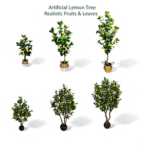 Árbol de Limón Artificial Desmontable con Frutas y Hojas Realistas, Material Ecológico para Decoración Verde en Interiores de Villas, Oficinas y Centros Comerciales - Product Image 5