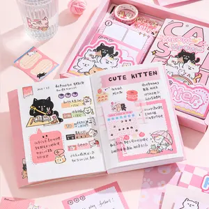 Set di blocco per appunti per Notebook SIMNO Kawaii grazioso Kit di diario regalo per bambini