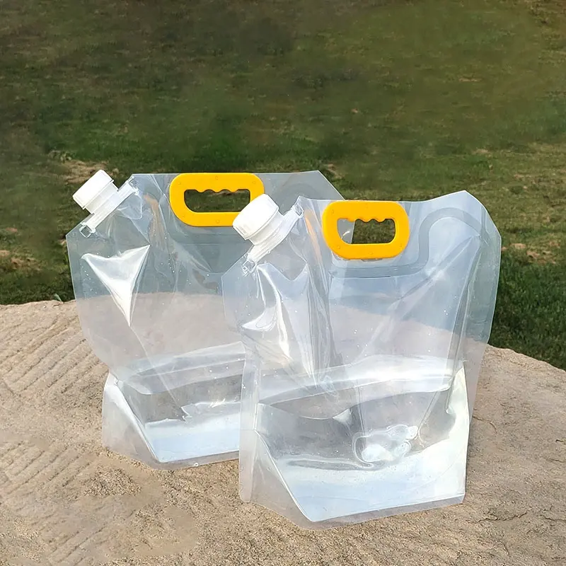 Bolsa de agua mineral reutilizable plegable para acampar al aire libre, portátil, ultraligera, plegable, 5l, 10l, bolsa de agua