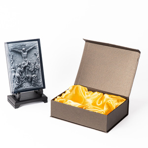 Figura de Buen Pastor, Adorno Tallado en Cristal, Forma Irregular, Decoración Artística Hecha a Mano para Escritorio, Regalo de Bautizo - Product Image 4