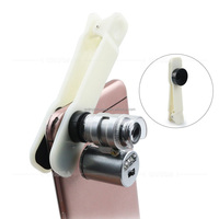 Portable 60X LED Light Microscope Mini Plastic Pocket Jewelry Magnifier UV Detection for Currency Antique Jade Tea Glass Other