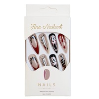 Faux Ongles Gothiques Acryliques Rouge Sang Effet Couteau Serpent Ghostface Longs Stilettos Horreur Halloween pour Femmes Vente en Gros