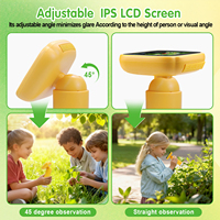 Microscopio Digital para Niños con Pantalla HD Multifuncional de 800x, Cámara de Fotos y Vídeo de Plástico, Juguete para la Observación Científica y la Diversión