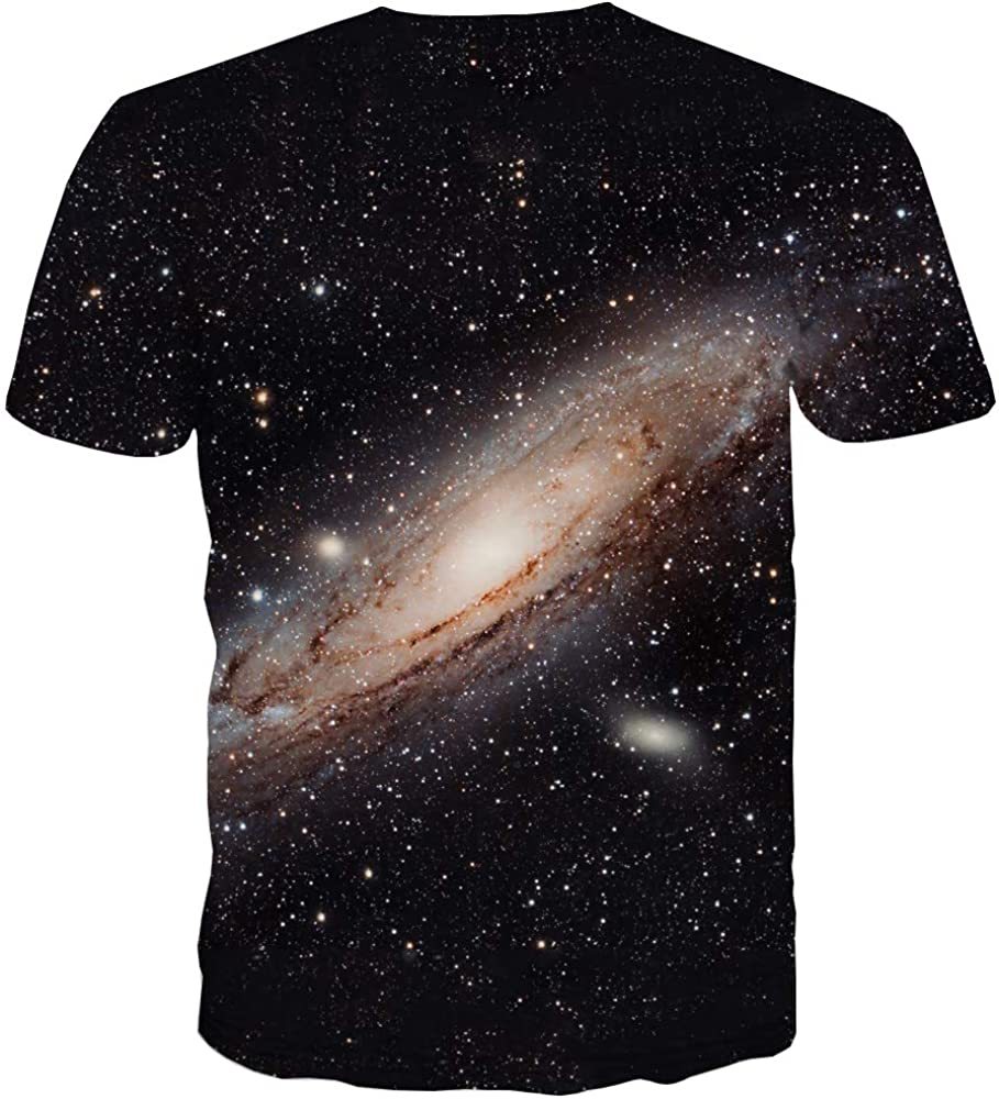 Sportbull Galaxy T-Shirt For Men - 3D Printed Nebula Design, Relaxed Fit Short Sleeve Tee - View #5