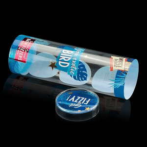 Tùy chỉnh chất lượng cao Thiết kế rõ ràng trong suốt Acrylic nhựa PVC Pet PP xi lanh Vòng bao bì Ống container cho mỹ phẩm - Product Image 4