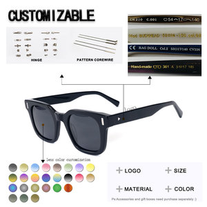 แว่นกันแดดโพลาไรซ์ทรงแฟชั่น กรอบอะซิเตท ป้องกันรังสียูวี 400 ดีไซน์โอเวอร์ไซส์ พร้อมโลโก้สั่งทำพิเศษ - Product Image 3