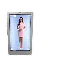 Machine publicitaire tout-en-un avec écran holographique 3D transparent, commande tactile et affichage virtuel de personne