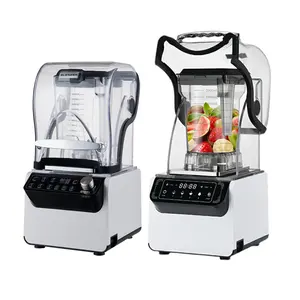 Commercial Slushy Machines High Efficient 6 Blades Soundproof Digital Blenders for Home Cocktail Ice Coffee Cool Drink Juices