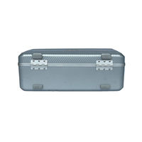 Étui d'équipement en PC texturé carbone personnalisé de luxe avec cadre en aluminium, doublure en velours doux, antichoc pour instrument de précision