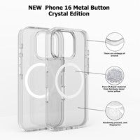 GSCASE Coque rigide en PC anti-jaunissement 2,5 mm pour iPhone 18 Pro Max 17, bleu glace cerise, nouvelle coque magnétique avec protection de l'appareil photo