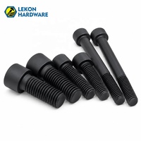 Lekon DIN 912 45 #   Sekrup Soket Baja Hitam Setengah Ulir Zylinderschraube M4 M5 M6 M8 M10 M12 Perangkat Keras Mesin Pabrik