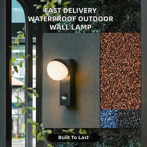 Outdoor LED <b>Wall</b> Lamp Aluminum Alloy Warm White 3500K Waterproof Infrared Sensor Garden <b>Lighting</b> - Product Image 2
