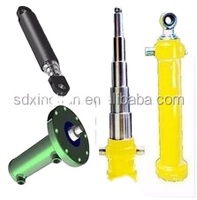 Mini vérin hydraulique télescopique multi-étages avec construction en acier et roulement pour remorque benne basculante, pression 250 bars