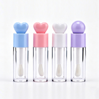 Nouvel Arrivage – Tubes Vides Rechargeables en ABS pour Gloss et Huile à Lèvres, 3,5 ml, 4 ml, 5 ml, avec Applicateur Cœur et Grand Pinceau