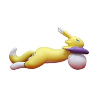 Renamon géant gonflable à double couche, peluche jaune, sphère gonflable à vendre