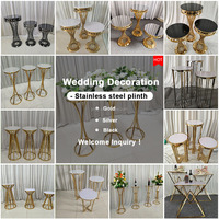 JINDY Supports à fleurs en métal doré de haute qualité, modernes, pour mariages, vases, centres de table, décorations pour événements festifs
